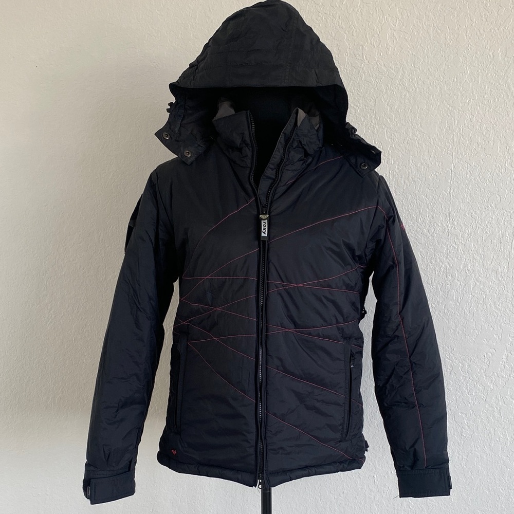 Roxy Black Snowboard/Ski Jacket with removable Hood